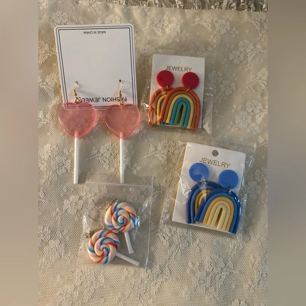 Four Pairs of Fashion Earrings